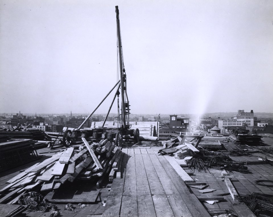 Photograph of the Roof of the National Archives Building during Construction, Washington, D.C. (36027812376)