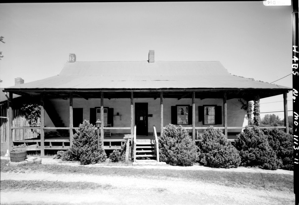 Photograph of the South Front of the Amoureaux House in Ste Genevieve MO