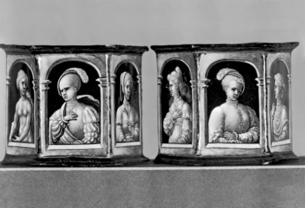 Pierre Reymond - Pair of Saltcellars - Walters 44348, 44349