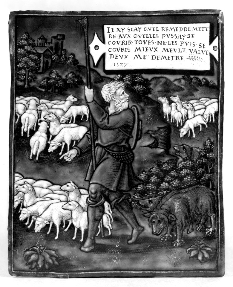Pierre Reymond - Plaque with the Bad Shepherd - Walters 44473