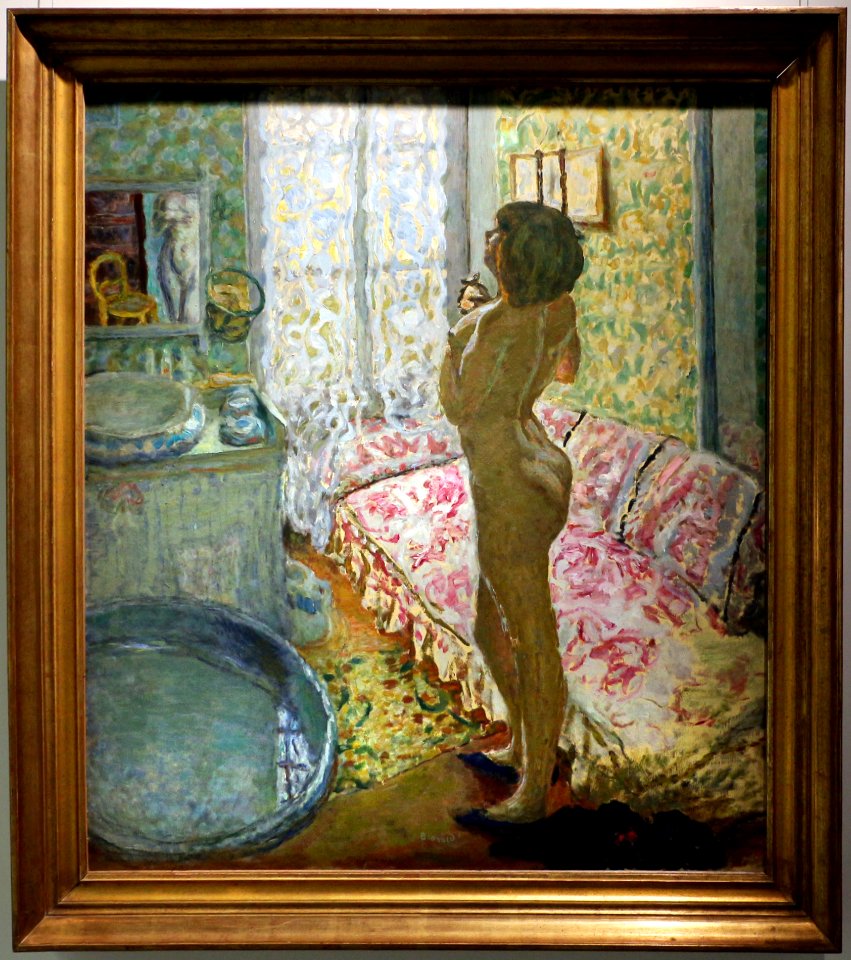 Pierre bonnard, nudo in controluce, 1908