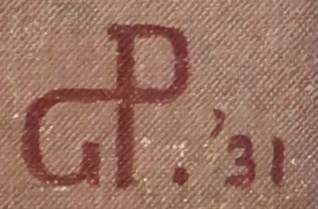 Monogram of artist Gottardo Fidele Piazzoni, 1931