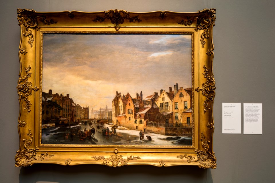 Pierre Francois de Noter - Winter Scene in Ghent - high resolution