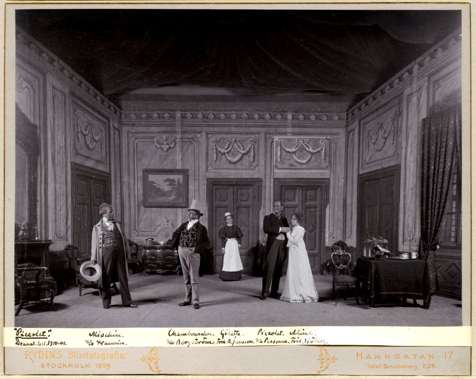 Piccolet, Dramatiska teatern 1900. Föreställningsbild - SMV - H11 051