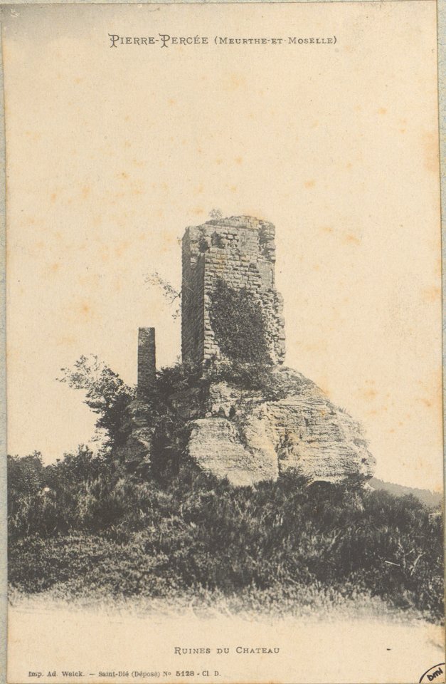 Pierre-Percée (Meurthe-et-Moselle), Ruines du Château CP 1957 PsurR