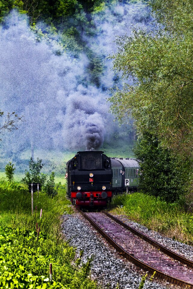 Railway steam railway museum train