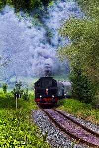 Railway steam railway museum train
