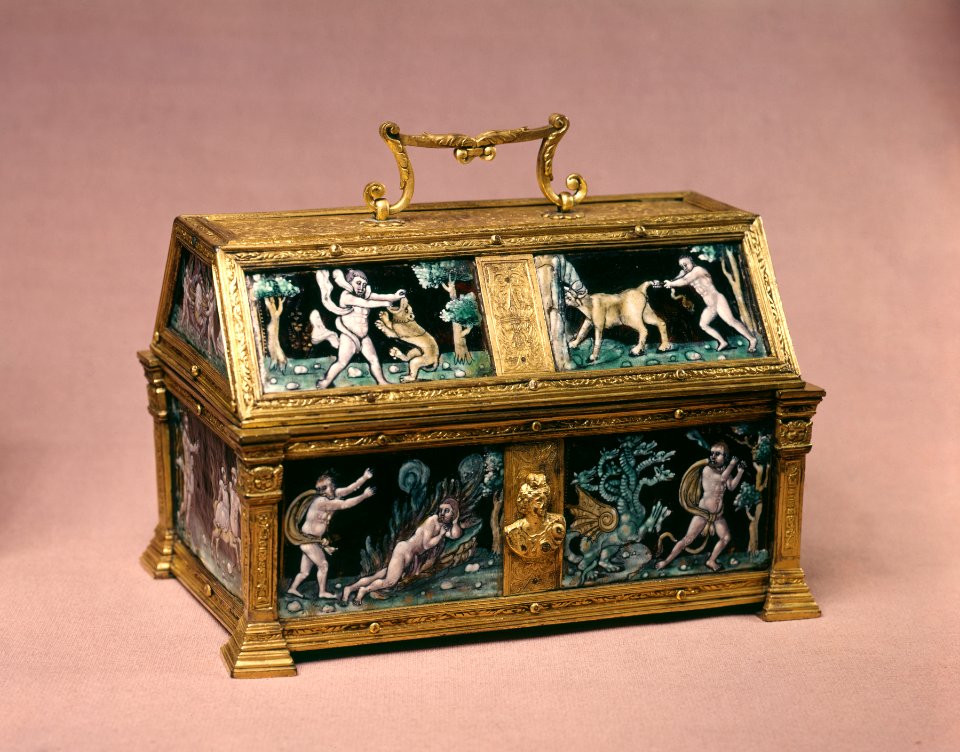 Pierre Reymond - Casket with the Labors of Hercules - Walters 4465 - Three Quarter