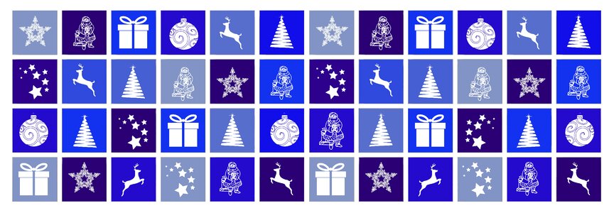 Modern symbols santa claus