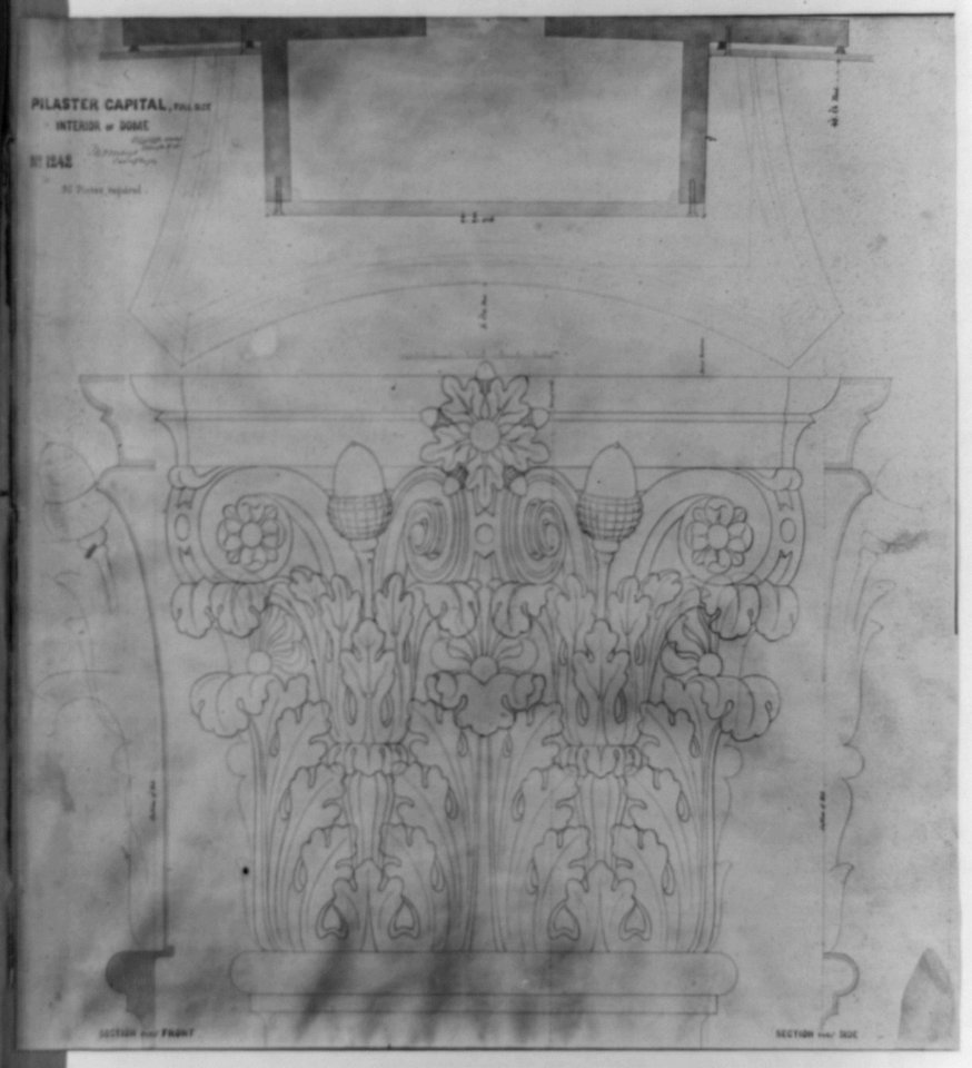 Pilaster capital, full size, interior of dome LCCN2002718040