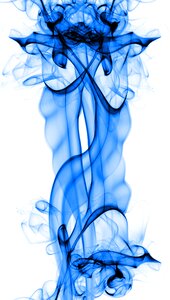 Smooth abstraction blue smoke photo