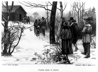 Pilgrims going to church LCCN2006691547