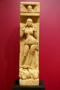 Pillar figure, Mathura region, India, Kushan empire, probably 100s AD, red sandstone - Dallas Museum of Art - DSC05060 photo