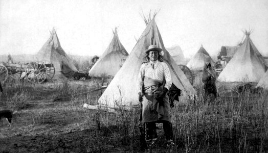 Pine Ridge Agency, Young Man Afraid of His Horses and his tepee taken at, Jan.17, 1891 (Sioux). - NARA - 533072restoredh photo