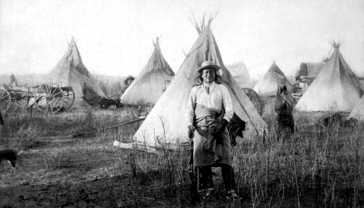 Pine Ridge Agency, Young Man Afraid of His Horses and his tepee taken at, Jan.17, 1891 (Sioux). - NARA - 533072restoredh