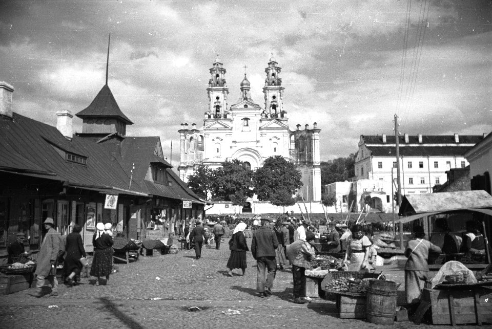 Pinsk, Stary Rynak, Katedra-Jezuicki. Пінск, Стары Рынак, Катэдра-Езуіцкі (H. Poddębski, 1936)