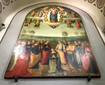 Pietro Perugino - Assumption of Mary - Naples Cathedral - from bottom