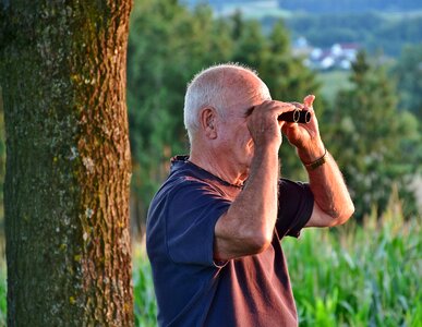 Hiking in retirement nature