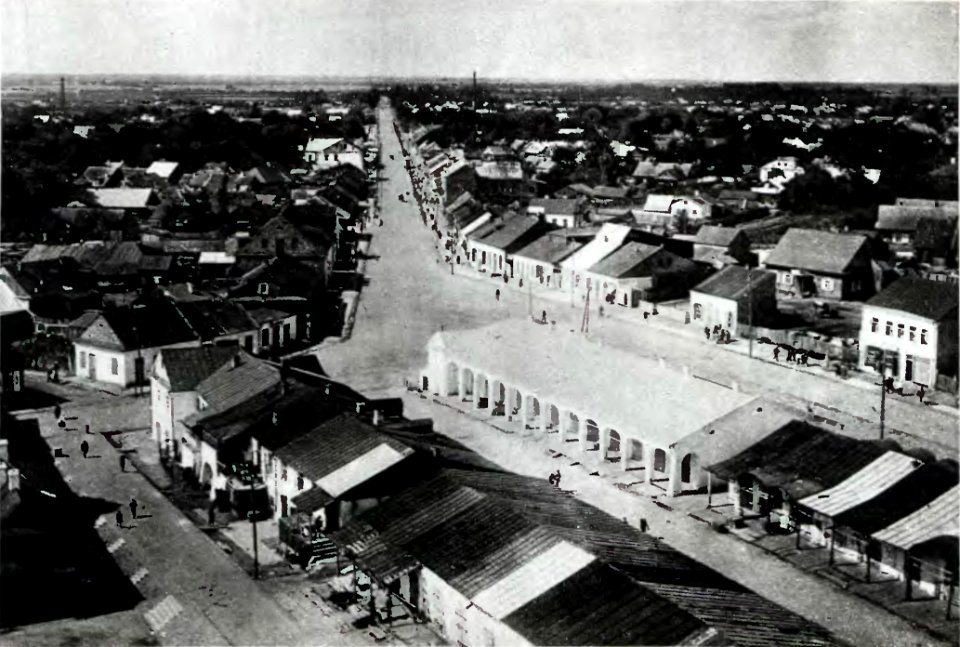 Pinsk, Stary Rynak-Bieraściejskaja. Пінск, Стары Рынак-Берасьцейская (J. Bułhak, 1930)