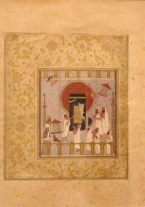Pilgrims at the Kaaba in Meca, watercolor, 18th century, probably from Baghdad