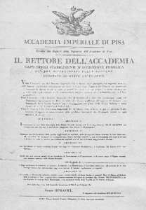 Pisa Normale Regolamento1811