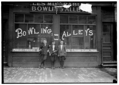 Pin boys in Les Miserables Alleys, Frank Jarose, 7 Fayette St., Mellens Court, said 11 years old, made $3.72 last week. Joseph Philip, 5 Wall St., said 11 years old, and works until midnight LOC cph.3b41554