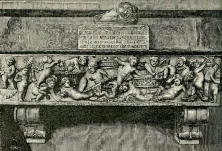 Pisa Camposanto scultura antica rappresentante una Festa Bacchica