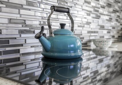 Glass tile staging real estate photo
