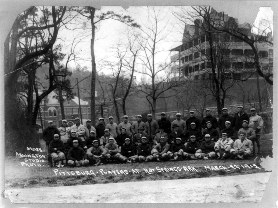 Pittsburg baseball team posed at Hot Springs, Ark. LCCN2001704418