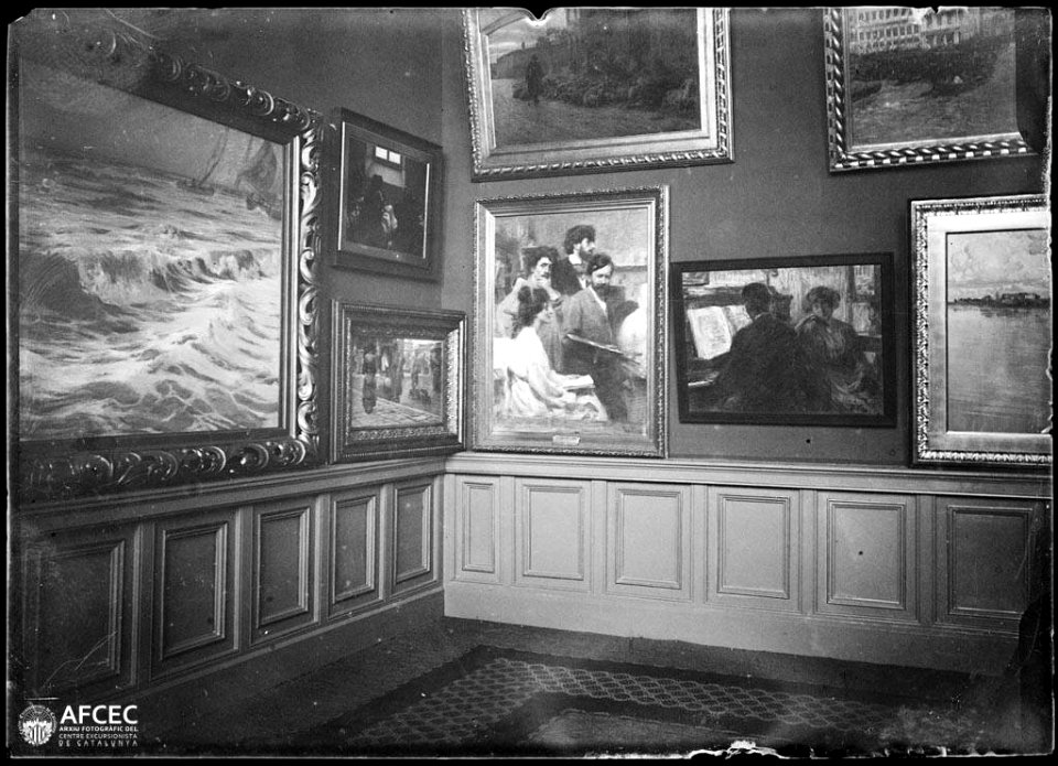 Pintures exposades al museu de reproduccions del Palau de Belles Arts de Barcelona per l'Exposició Universal de Barcelona del 1888