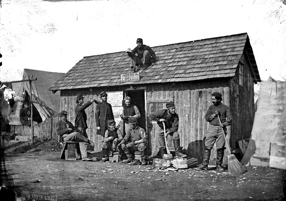 Pine Cottage, Soldiers' winter quarters - NARA - 524675