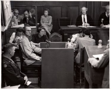Psychiatrist Dr. Wilhelm Gerstacker testifies in the Judges' Trial