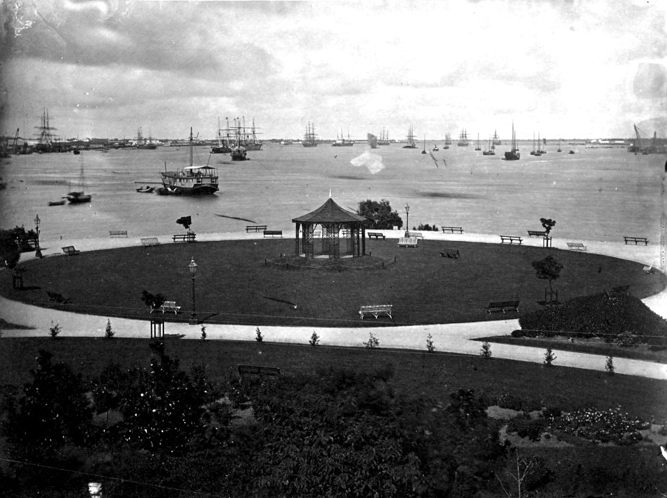 Public Gardens, Shanghai, Looking down the River