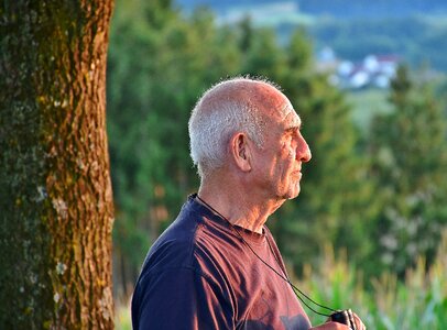 Hiking in retirement nature