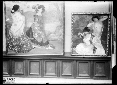 Pintures exposades al museu de reproduccions del Palau de Belles Arts de Barcelona per l'Exposició Universal de Barcelona del 1888 (AFCEC MORELLO A 7519)