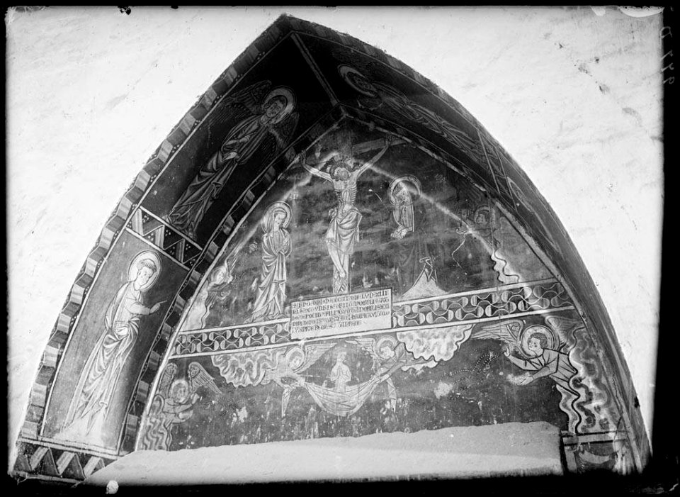 Pintures murals del sepulcre d'Atho de Foces a l'església de Sant Miquel del Castell de Foces