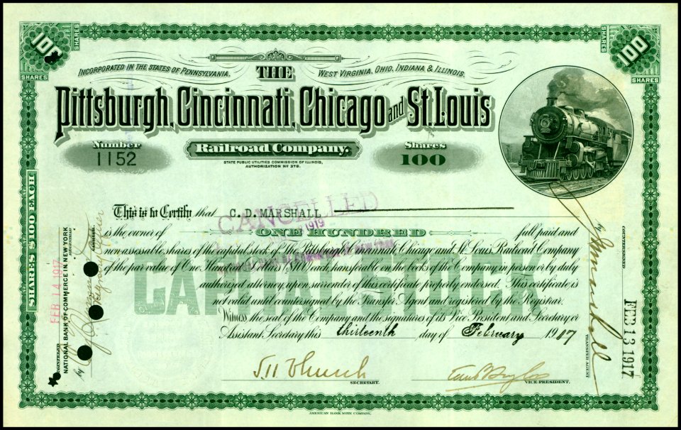 Pittsburgh, Cincinnati, Chicago and St. Louis RR 1917