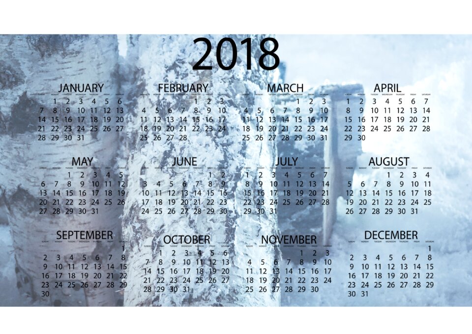 Annual date calendar
