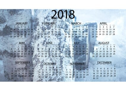 Annual date calendar photo