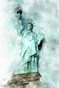 Liberty statue monument new york city photo