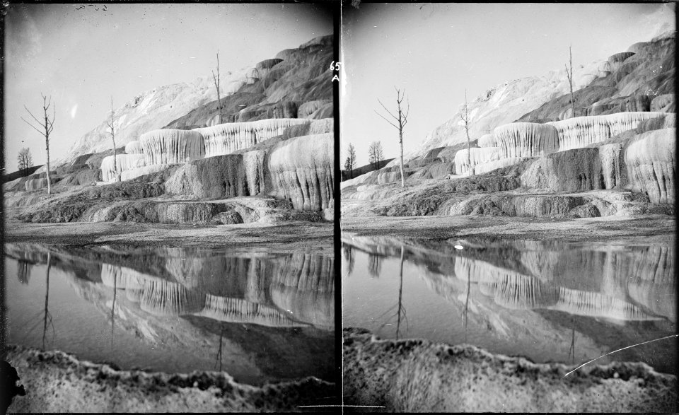 Pulpit Terraces. Mammoth Hot Springs. Yellowstone National Park. - NARA - 517297