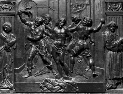 Pulpito della Passione, flagellazione, XVII secolo photo