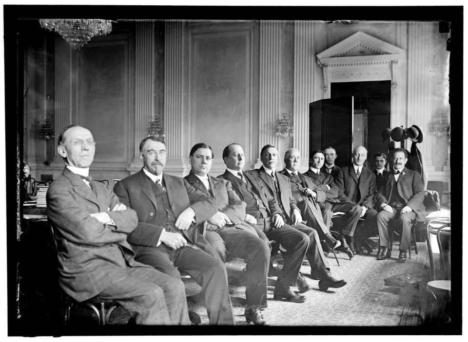 PUJO COMMITTEE. BYRNES, JAMES FRANCIS; DAUGHERTY, JAMES ALEXANDER; GURNSEY, FRANK EDWARD; HAYES, EVERIS ANSON; HEALD, WILLIAM HENRY; McMORRAN, HENRY GORDON; NEELEY, GEORGE ARTHUR; PUJO, LCCN2016864153