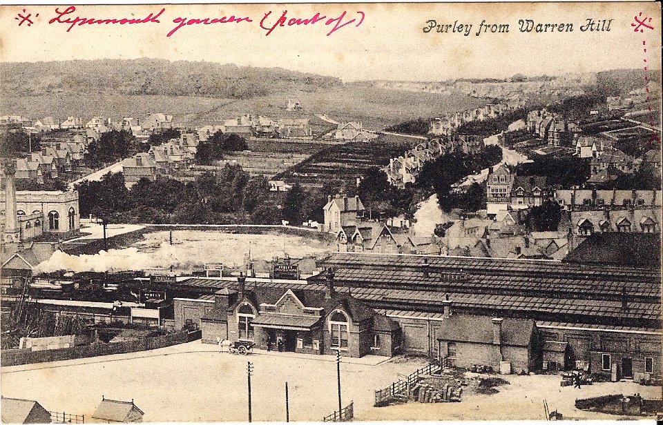 Purley railway station (from Warren Hill)