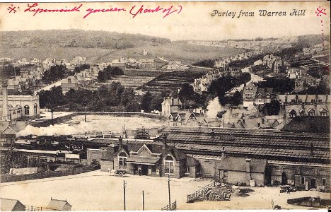 Purley railway station (from Warren Hill)