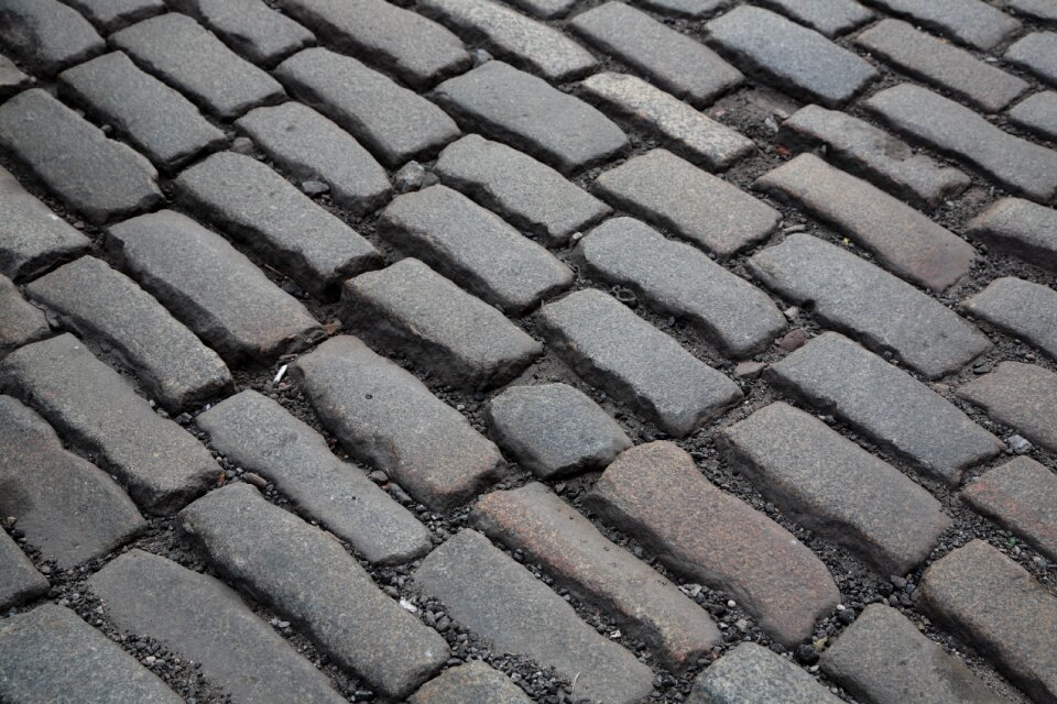Rough pavement cobblestone
