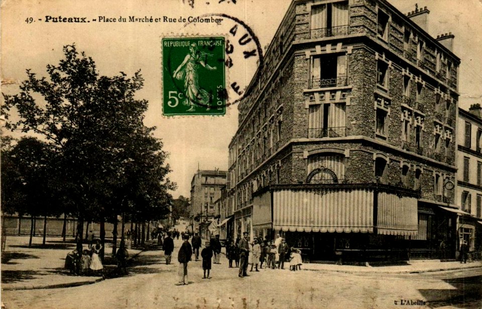 Puteaux.Place du Marché.Rue de Colombes