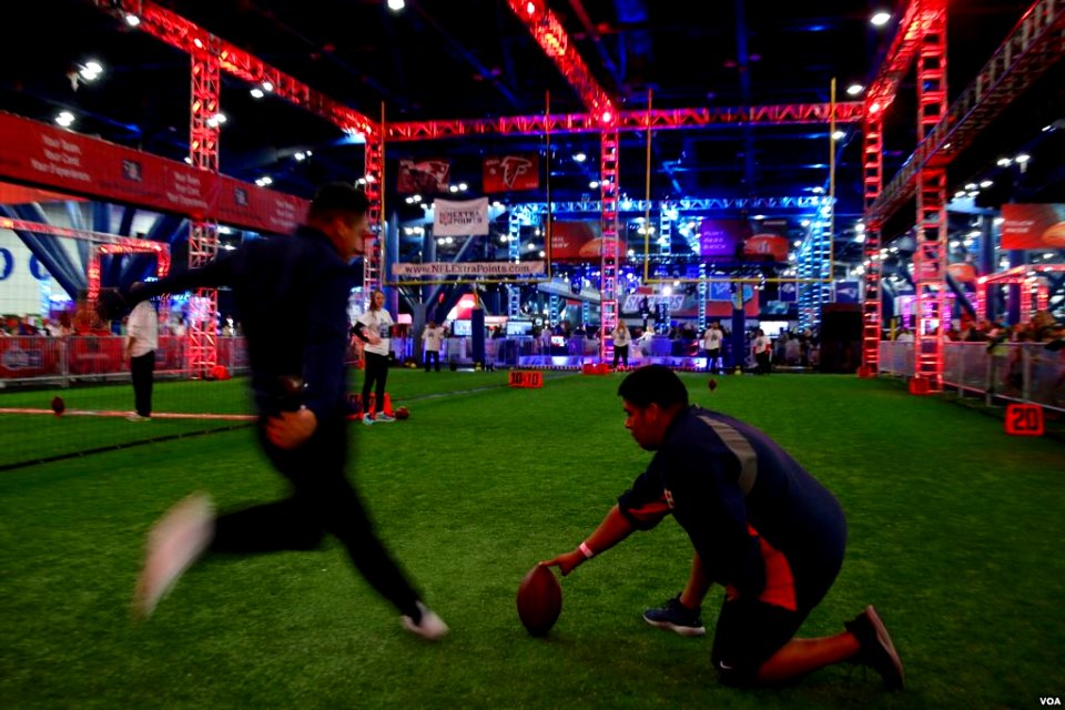 Punting at NFL Experience