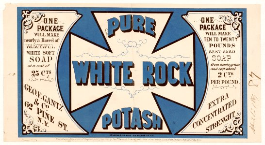 Pure white rock potash - Connell & Co. Lith. 215 Fulton St., N.Y. LCCN2004671463