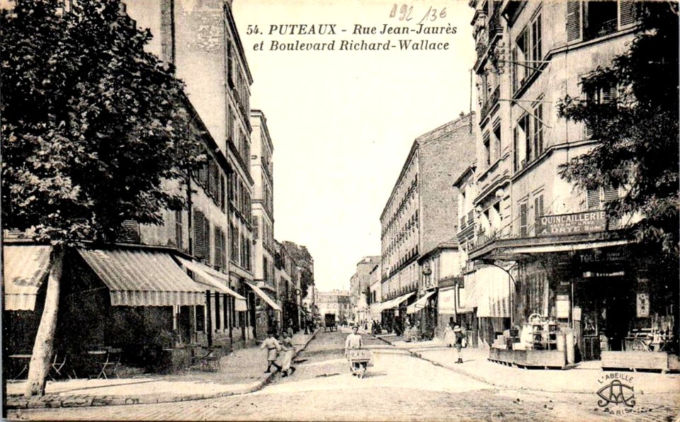 Puteaux.Rue Jean-Jaurès.Boulevard Richard-Wallace